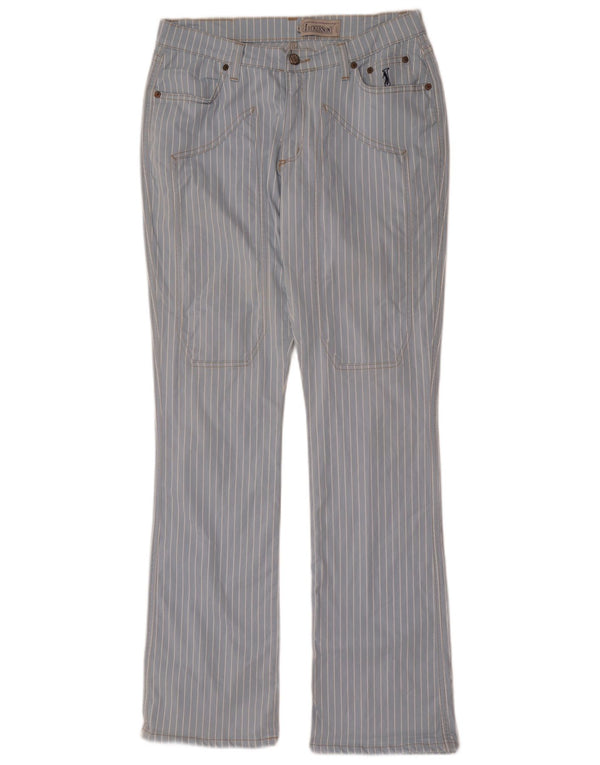 Jeckerson Mens Straight Casual Trousers IT 48 Medium W30 L34 Blue Striped