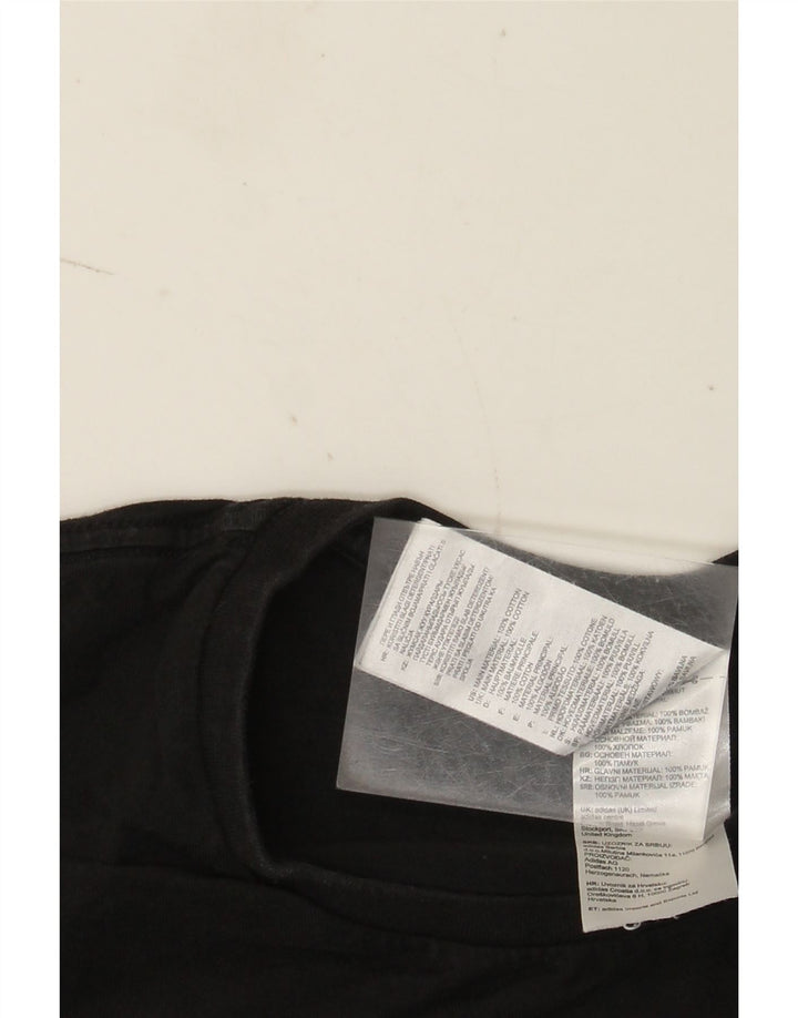 Ανδρικό γραφικό T-Shirt Adidas Top Μεσαίο μαύρο βαμβακερό