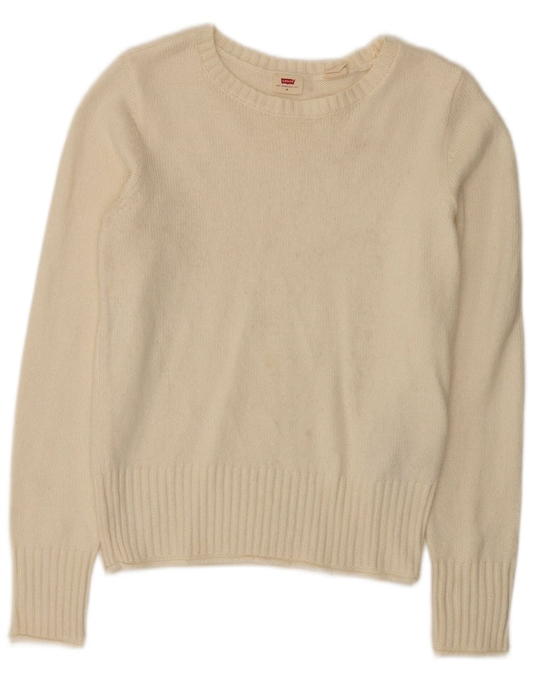 Γυναικείο πουλόβερ Levi's Boat Neck Jumper UK 12 Medium Off White Polyamide