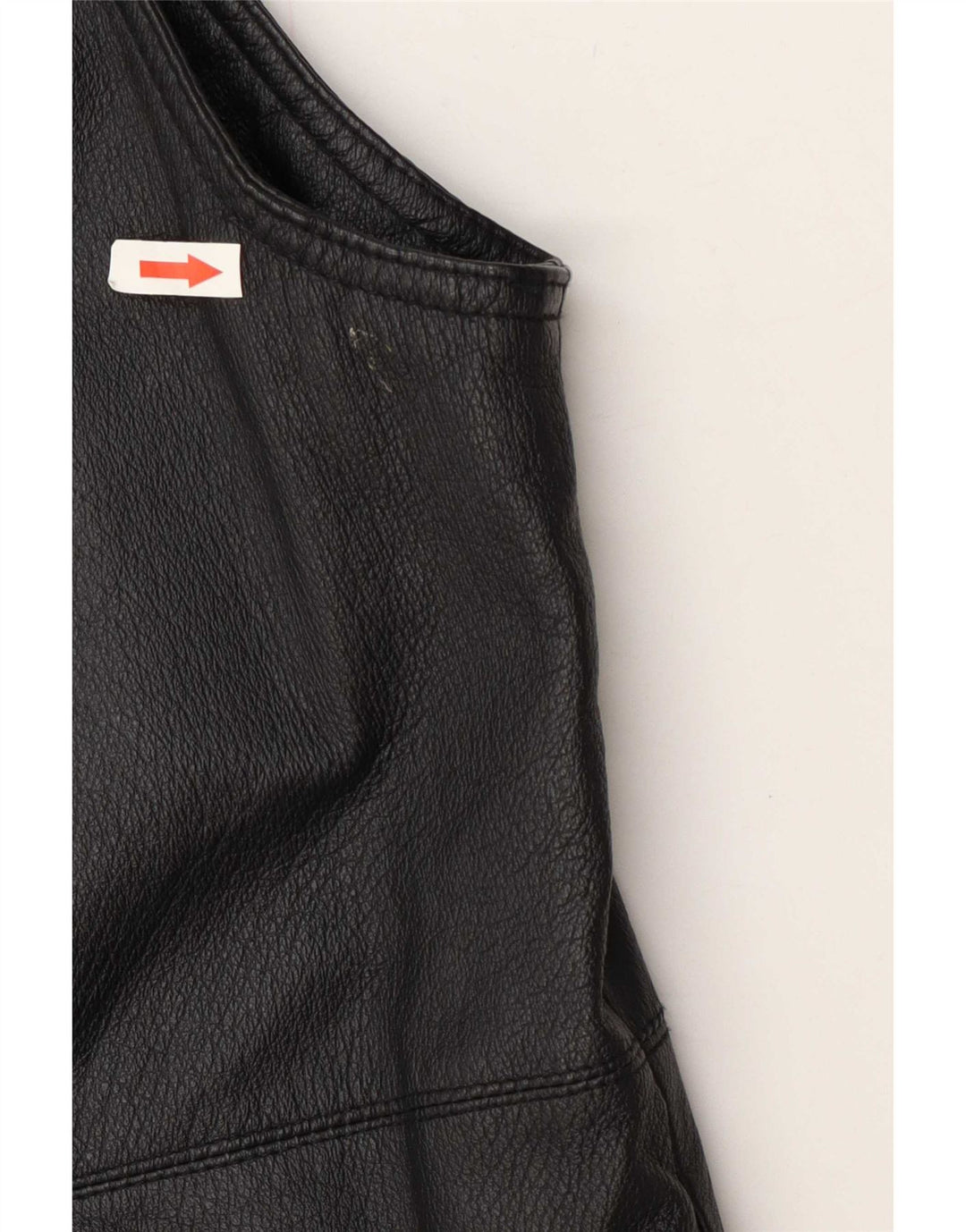Canda Womens By C&A Leather Gilet UK 20 2XL Μαύρο