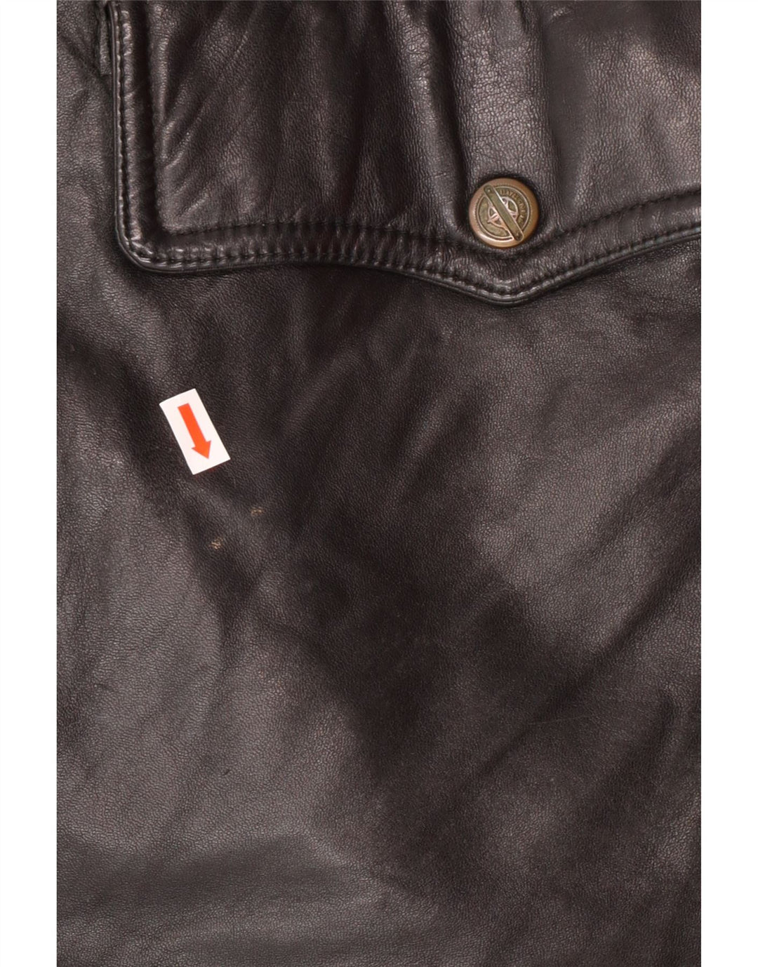 VINTAGE Ανδρικό Δερμάτινο Μπουφάν IT 54 2XL Μαύρο Δερμάτινο