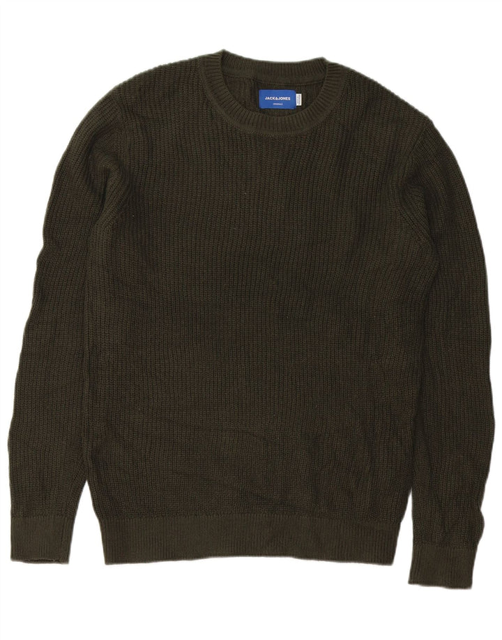 Jack & Jones Ανδρικό πουλόβερ με λαιμόκοψη με μεσαίο πράσινο ακρυλικό