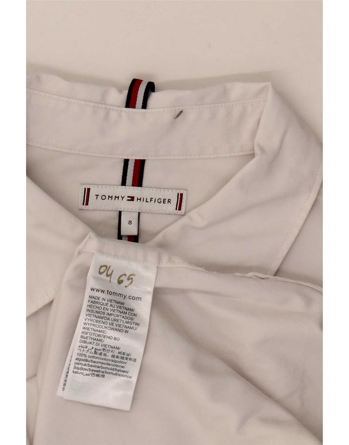 Tommy Hilfiger Γυναικείο Πουκάμισο US 8 Μεσαίο λευκό βαμβακερό