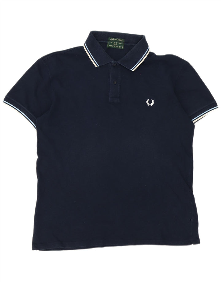 Fred Perry Ανδρικό πουκάμισο Polo μεγάλο μπλε ναυτικό βαμβακερό
