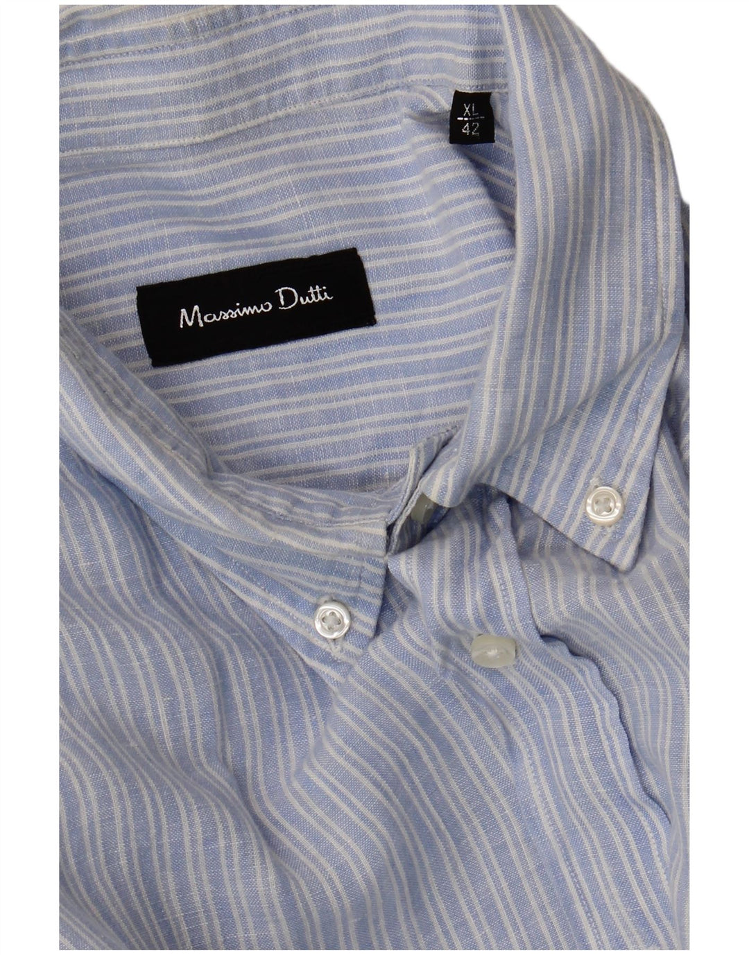 Ανδρικό πουκάμισο Massimo Dutti XL Blue Pinstripe