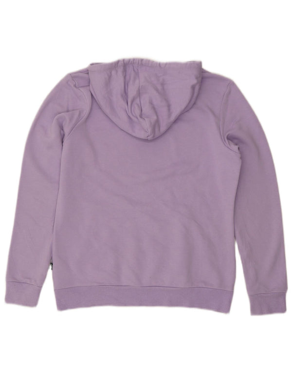 Puma Γυναικείο Γραφικό Hoodie Jumper UK 14 Medium Purple Βαμβακερό