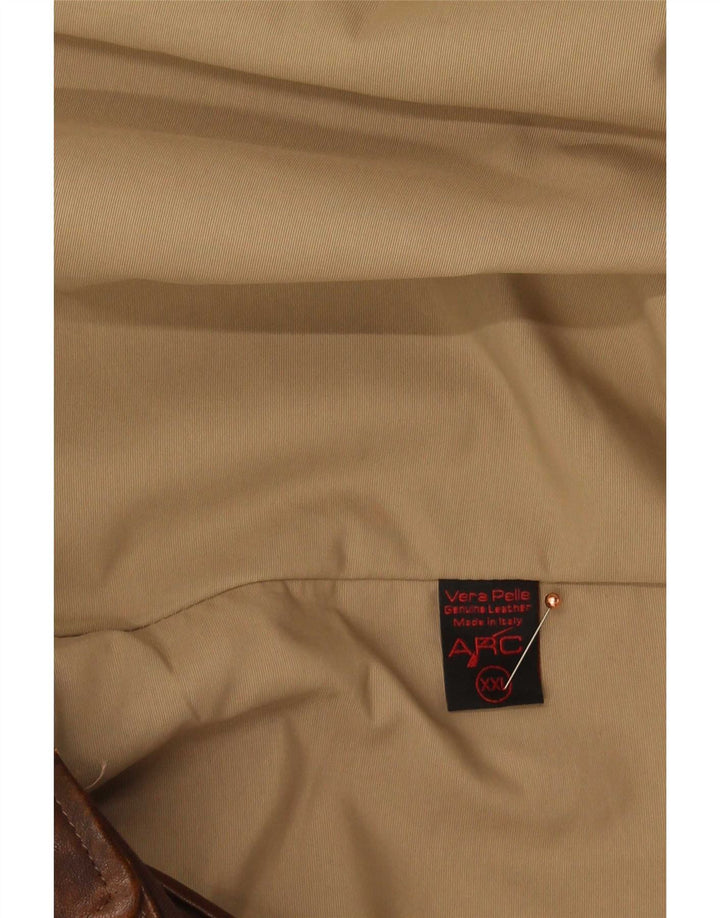 Vintage Γυναικείο Δερμάτινο Μπουφάν UK 20 2XL Καφέ