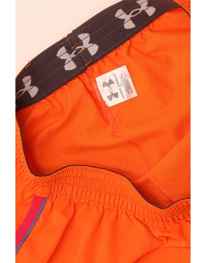 Under Armour Γυναικείο αθλητικό σορτς UK 8 Μικρό πορτοκαλί ριγέ πολυεστέρα
