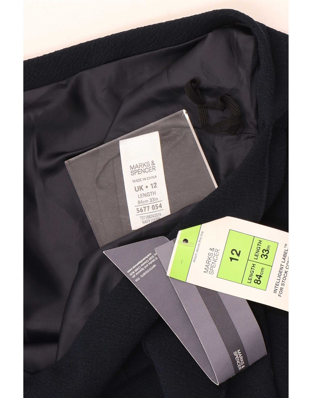 Marks & Spencer Γυναικεία Midi Φούστα UK 12 Medium W33 Navy Blue Polyester