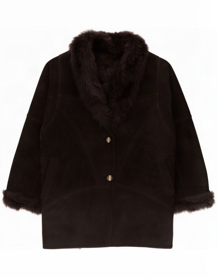 Vintage Γυναικείο Shearling Jacket IT 48 XL Black