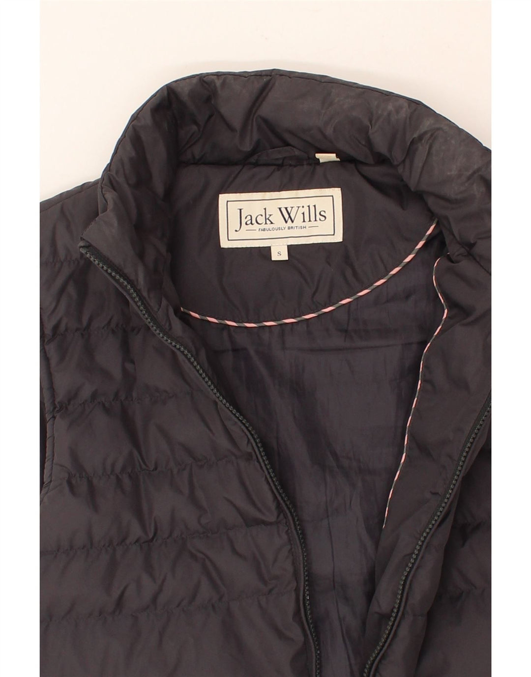 JACK WILLS Mens Padded Gilet  Small Grey Polyester Vintage Jack Wills and Second-Hand Jack Wills from Messina Hembry 