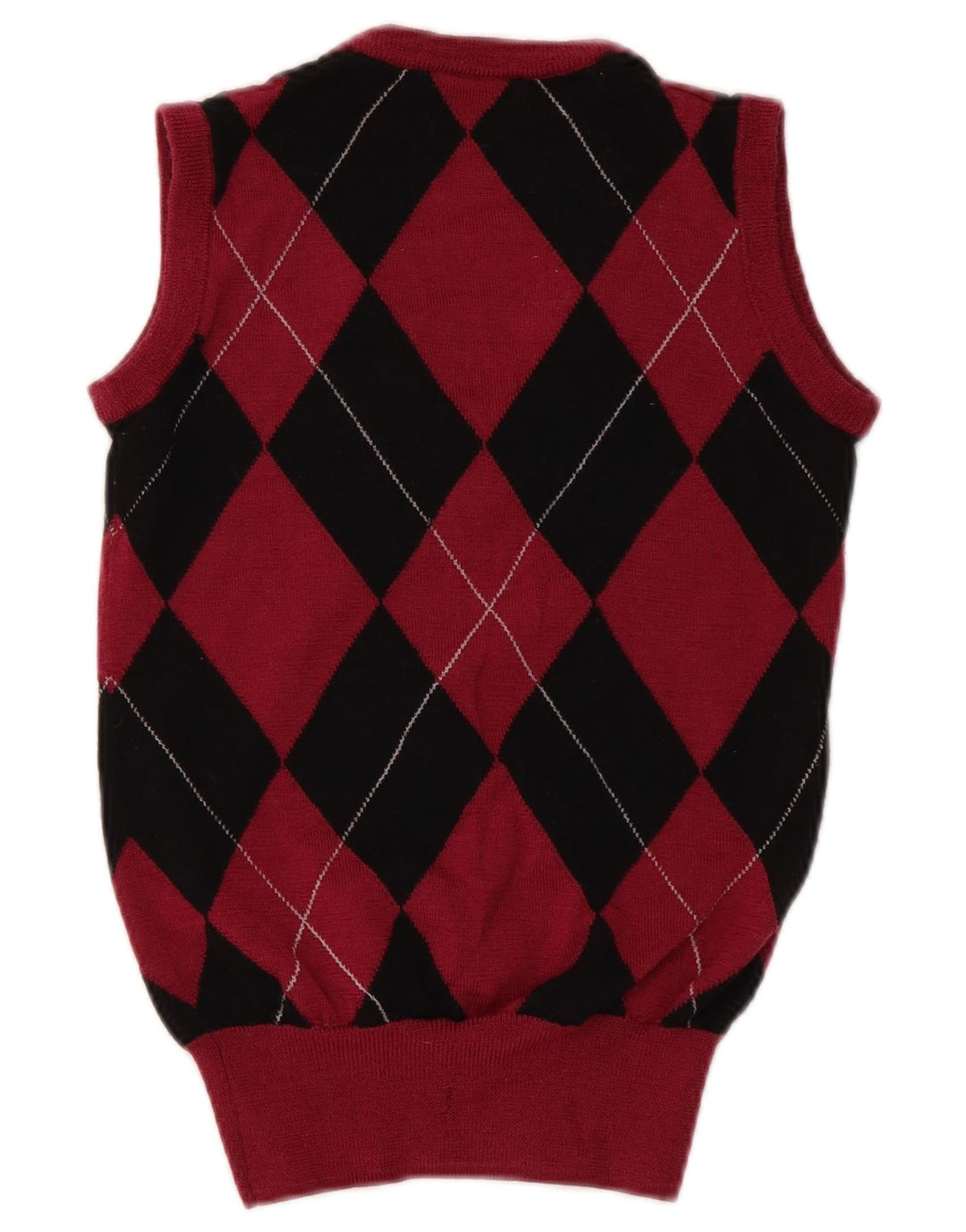 Fred Perry Γυναικείο γιλέκο Tank Top UK 8 Small Red Argyle/Diamond Wool