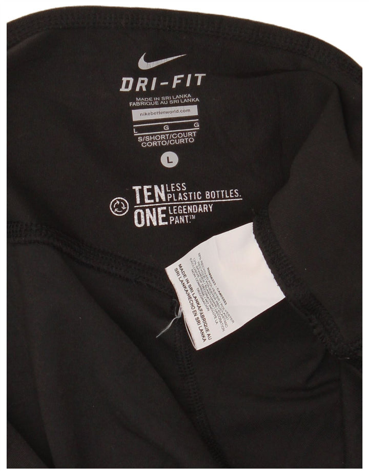 Γυναικεία φόρμα NIKE Dri Fit Παντελόνι UK 16 Large Μαύρο Πολυεστέρας