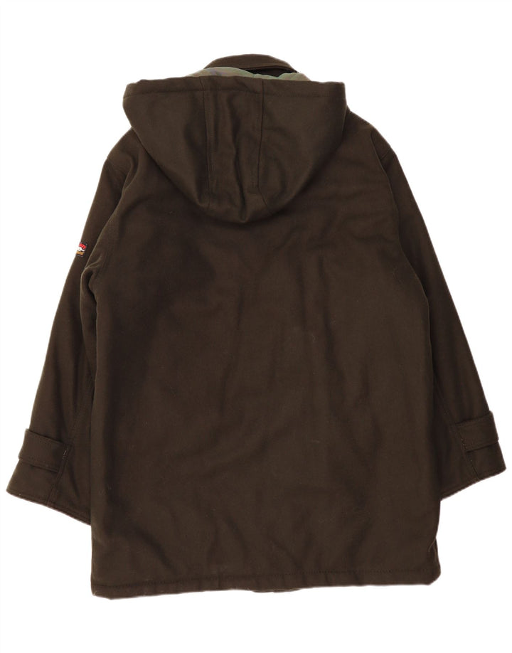 Ανδρικό πανωφόρι με κουκούλα POLBOT UK 40 Large Khaki Wool