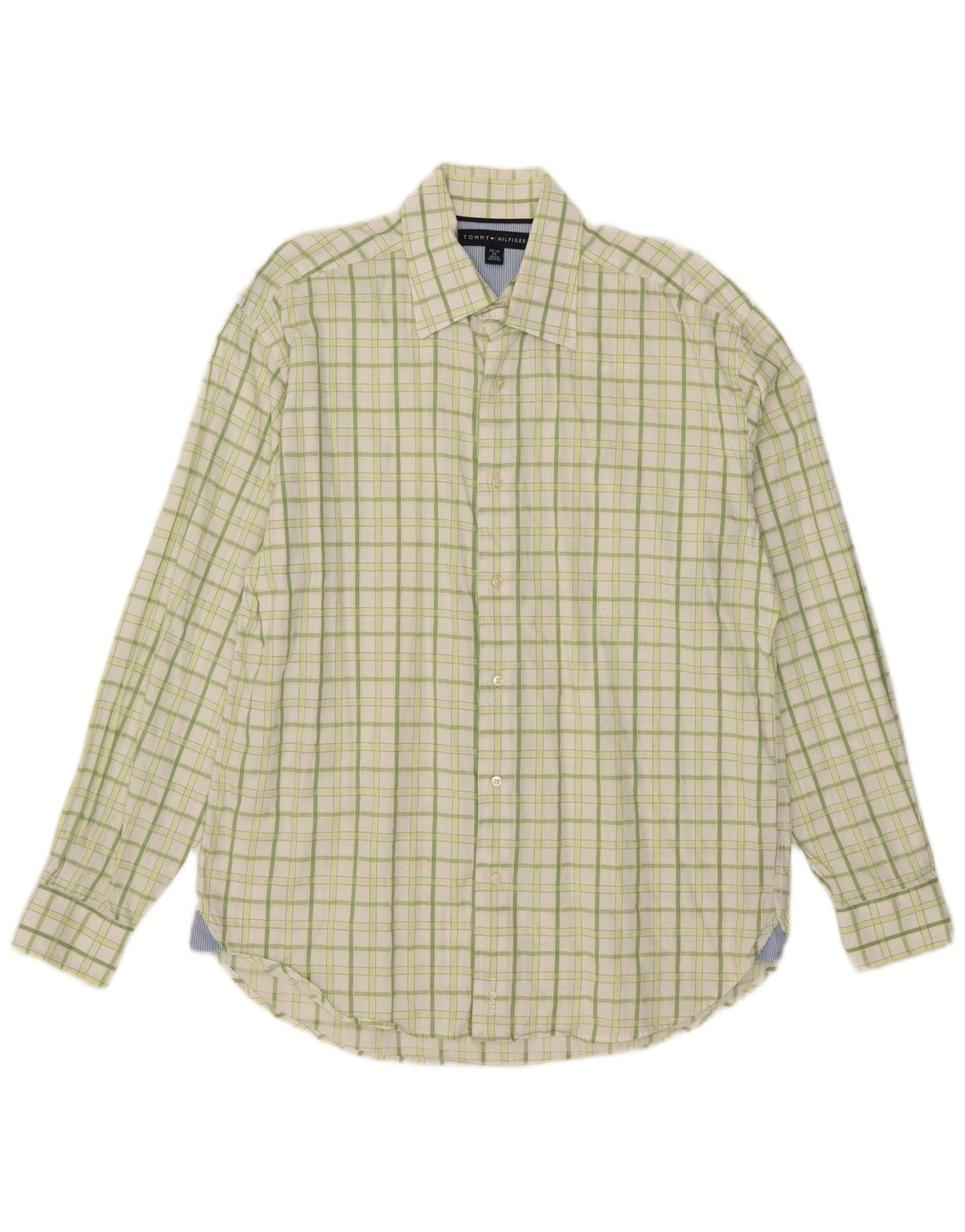 Ανδρικό πουκάμισο Tommy Hilfiger Size 15 1/2 16 Medium Green Check Cotton
