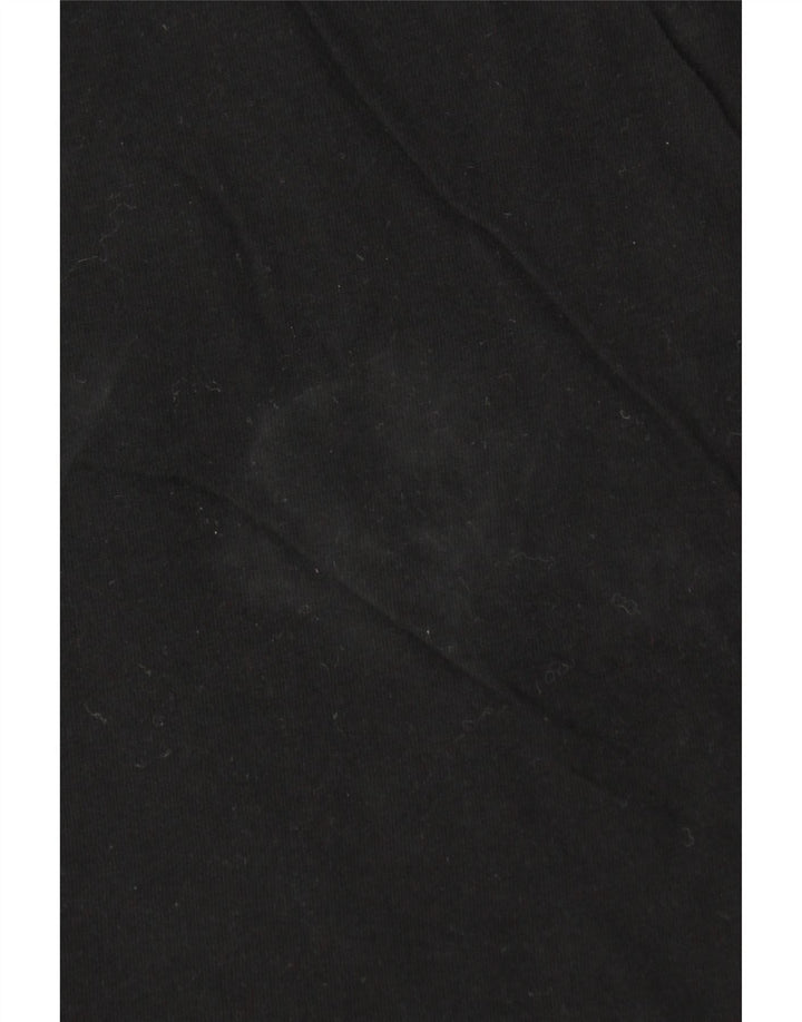 Fila Γυναικείο Crop Graphic T-Shirt Top UK 12 μεσαίο μαύρο βαμβακερό