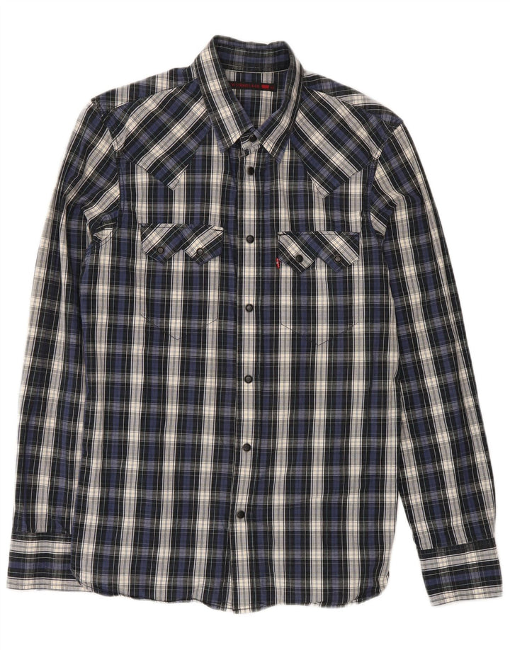Ανδρικό πουκάμισο Levi's Medium Navy Blue Check Cotton