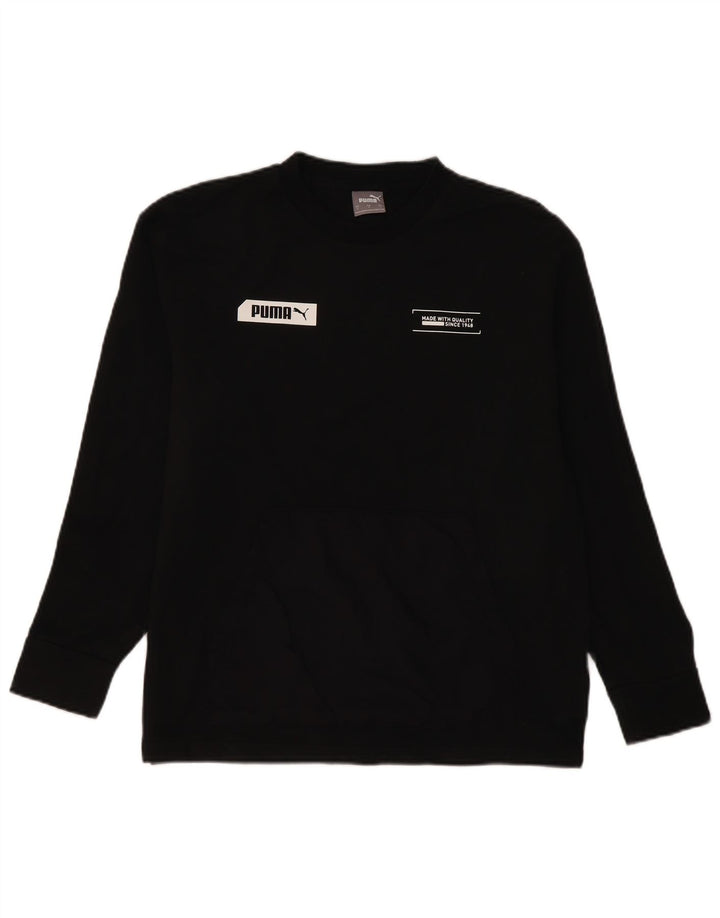 Ανδρικό γραφικό φούτερ Puma Jumper Μικρό μαύρο βαμβακερό