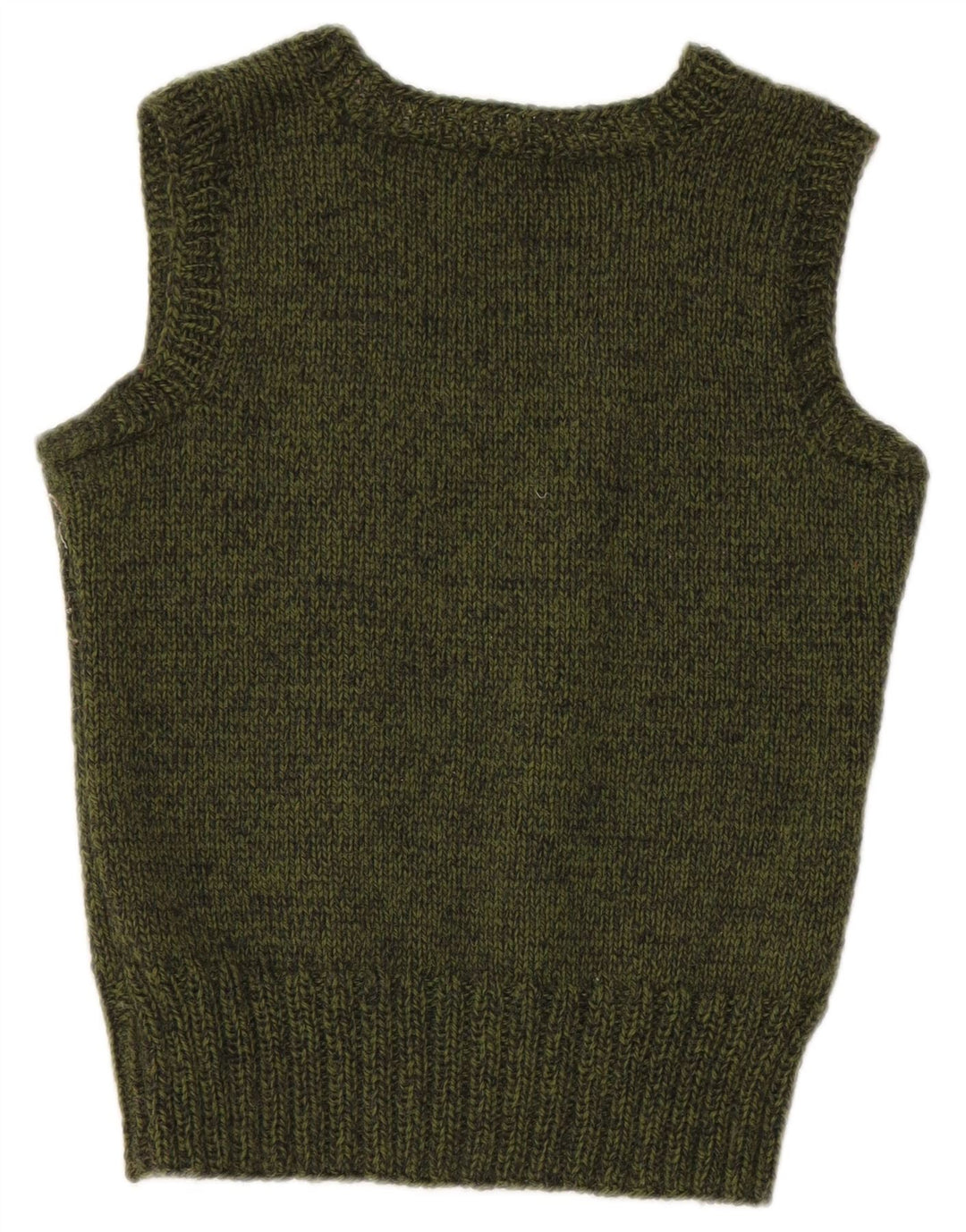 VINTAGE Γυναικείο Crop Vest Tank Top UK 10 Small Khaki