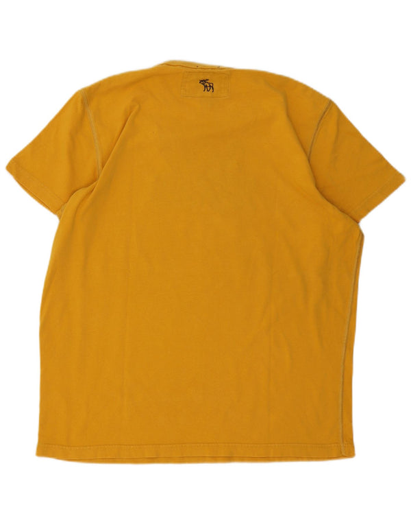 Ανδρικό γραφικό μπλουζάκι Abercrombie & Fitch Muscle Fit Top XL Κίτρινο βαμβακερό