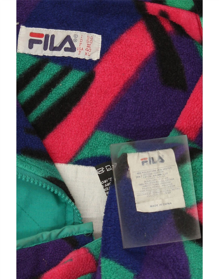 Fila Mens Liner Utility Jacket IT 50 Large Green Polyester