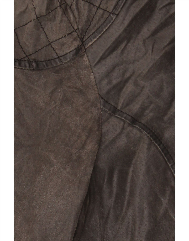 MAZE Ανδρικό Suede Bomber Jacket UK 38 Medium Grey Leather