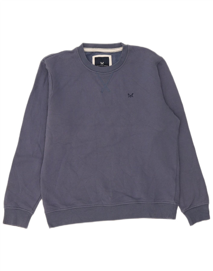 Ανδρικό φούτερ Crew Clothing Jumper από μεσαίο μπλε βαμβακερό