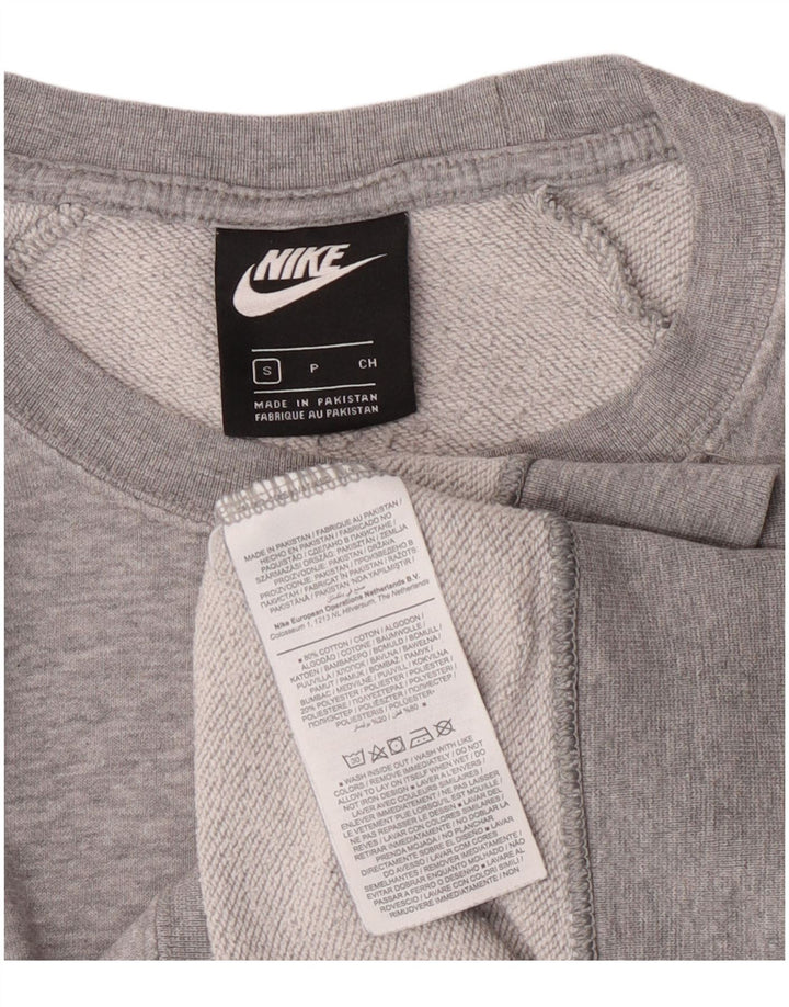 Γυναικεία μπλούζα μεγάλου μεγέθους Nike Jumper UK 10 Μικρά βαμβακερά γκρι φλύκταινα
