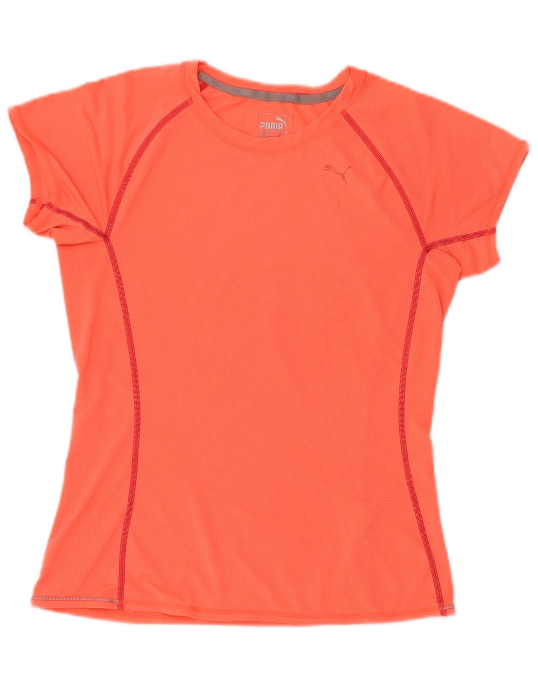 PUMA Γυναικείο T-Shirt Top UK 8 Μικρό πορτοκαλί πολυεστέρας