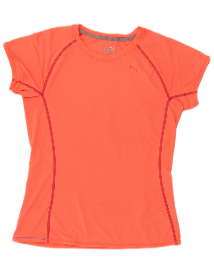 PUMA Γυναικείο T-Shirt Top UK 8 Μικρό πορτοκαλί πολυεστέρας