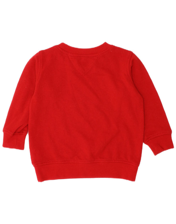 Tommy Hilfiger Baby Girls Graphic Φούτερ 18-24 μηνών κόκκινο βαμβακερό