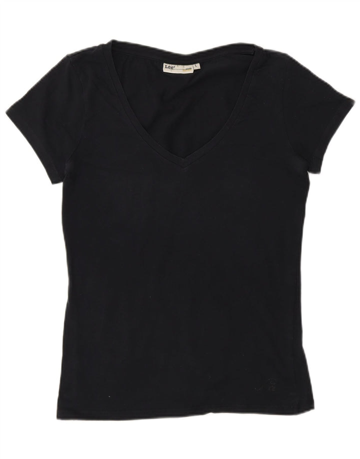Lee Γυναικείο T-Shirt Top UK 14 Large Black