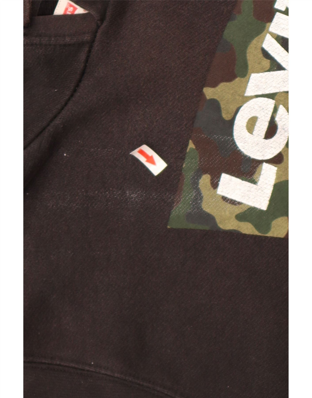 Ανδρικό γραφικό κουκούλα Levi's, μεσαίο μαύρο βαμβακερό