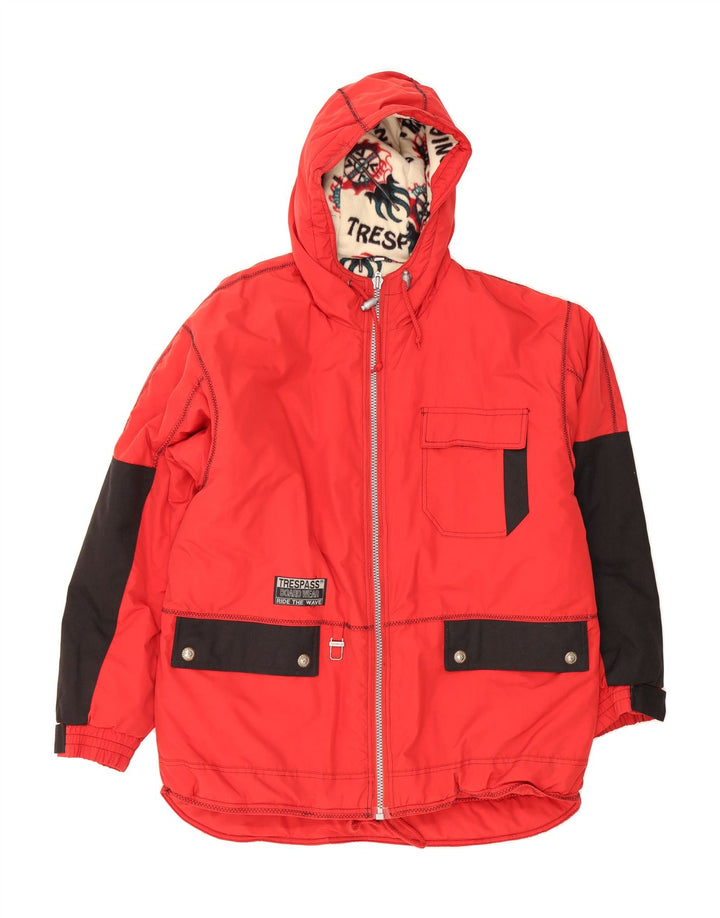 TRESPASS Mens Oversized Windbreaker Coat UK 40 Large Red Colourblock Vintage Trespass and Second-Hand Trespass from Messina Hembry 