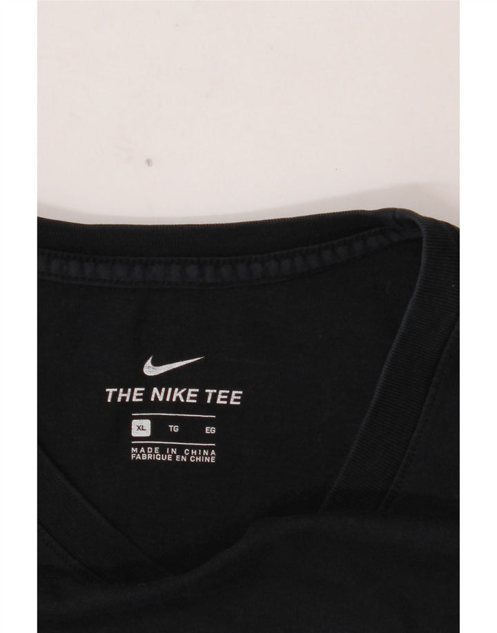 Ανδρικό γραφικό μπλουζάκι NIKE τοπ XL μαύρο