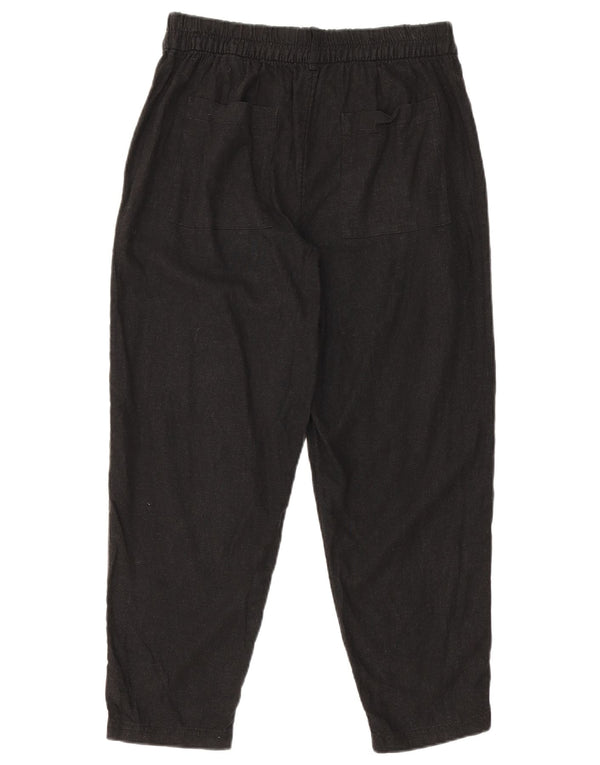 Marks & Spencer Γυναικείο κωνικό κομμένο παντελόνι UK 10 Small W30 L24 μαύρο