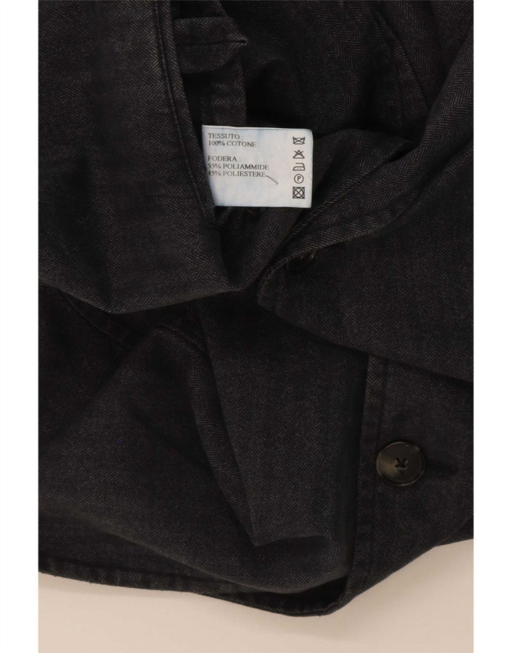 Vintage Ανδρικό σακάκι με 3 κουμπιά IT 52 XL Γκρι ρίγε βαμβακερό
