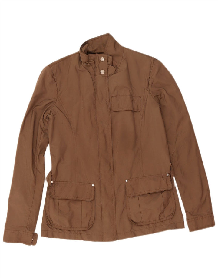 Geox Womens Respira Utility Jacket UK 8 Small Brown Polyester