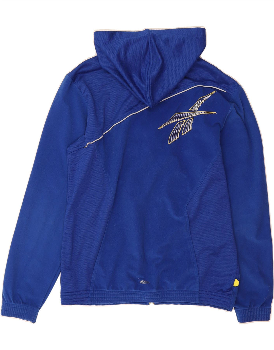 REEBOK Boys Graphic Zip Hoodie Sweater 13-14 Years Blue Polyester Vintage Reebok and Second-Hand Reebok from Messina Hembry 