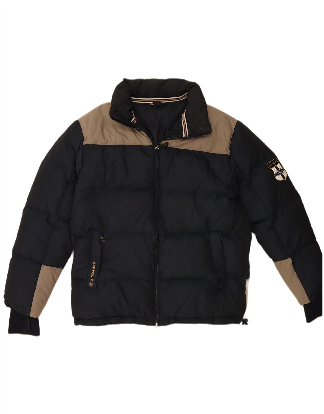 KINGSLAND Ανδρικό μπουφάν με επένδυση UK 42 XL Navy Blue Colorblock Πολυεστέρας