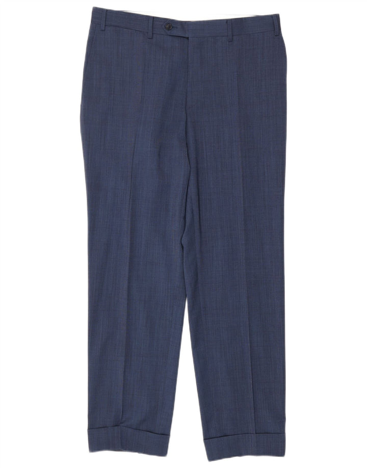 Canali ανδρική φόρμα 2 κουμπιών IT 50 Large W34 L30 Navy Blue Wool