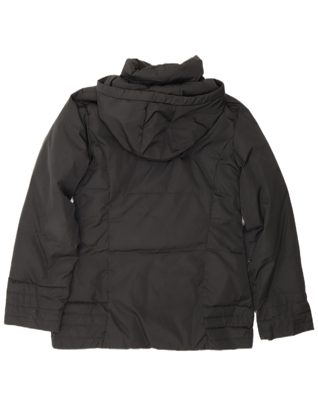 Moncler Γυναικείο μπουφάν με κουκούλα με επένδυση μεγέθους 2 Μεσαίο μαύρο πολυεστέρα