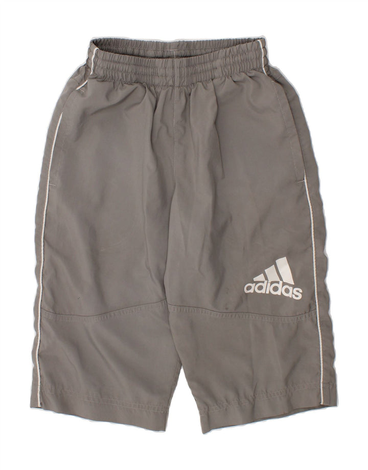 ADIDAS Boys Bermuda Sport Shorts 7-8 Years Grey Polyester Vintage Adidas and Second-Hand Adidas from Messina Hembry 