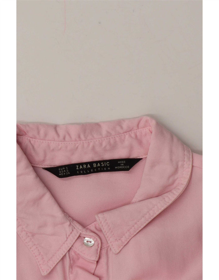 Zara Γυναικείο Military Oversized πουκάμισο UK 10 Small Pink