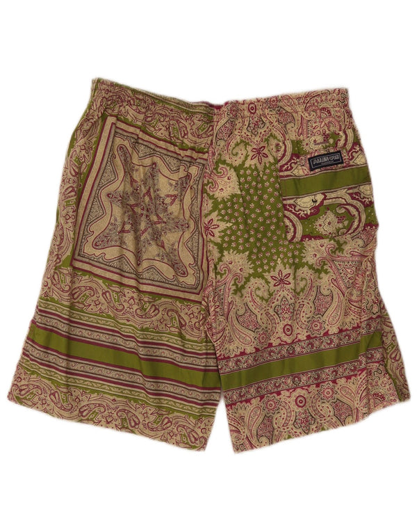Allen Cox Ανδρικό σορτς κολύμβησης 2XL πράσινο Paisley βαμβακερό