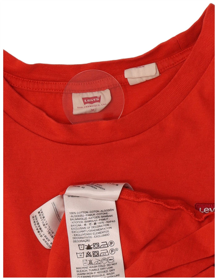 Γυναικείο T-Shirt Levi's Top UK 12 μεσαίο κόκκινο βαμβακερό