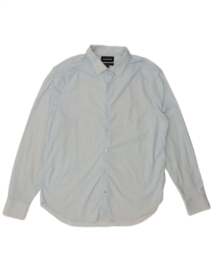 BONOBOS Ανδρικό αθλητικό πουκάμισο με μεγάλο νάιλον με μπλε στίγματα
