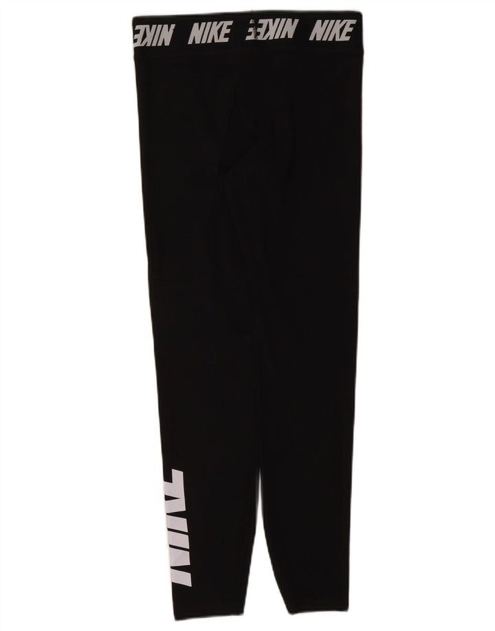 Γυναικεία γραφικά κολάν Nike UK 12 μεσαίο μαύρο βαμβακερό