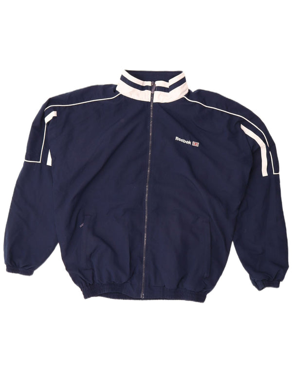 Ανδρική φόρμα με γραφικά Reebok Top Jacket Large Navy Blue Colourblock