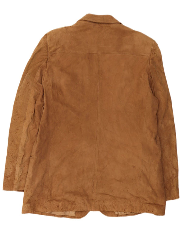 Anfor Γυναικείο Suede 2 Button Jacket IT 52 2XL Beige Leather